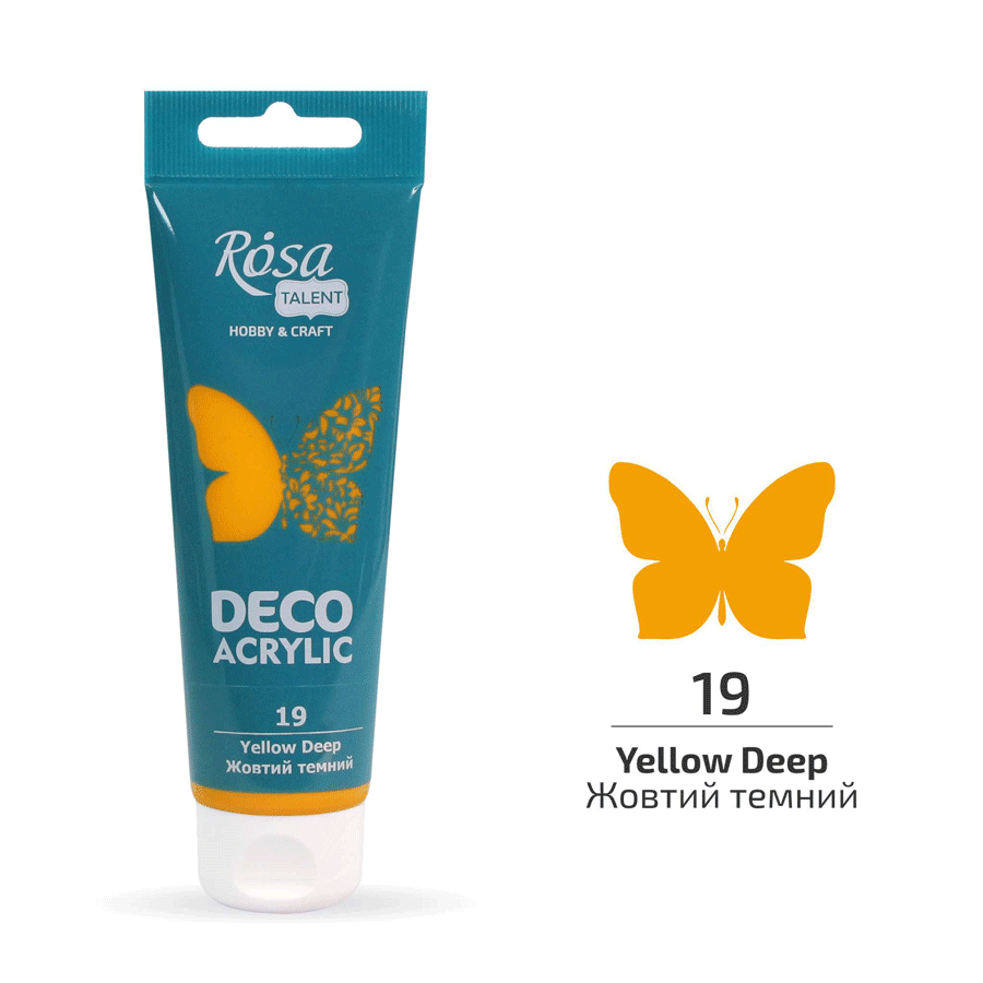 Акриловая краска ROSA Talent 322219 4 шт. 75 мл Темно-желтый матовый/19 (4823098529521) - фото 1 Акриловая краска ROSA Talent 322219 4 шт. 75 мл Темно-желтый матовый/19 (4823098529521) - фото 1
