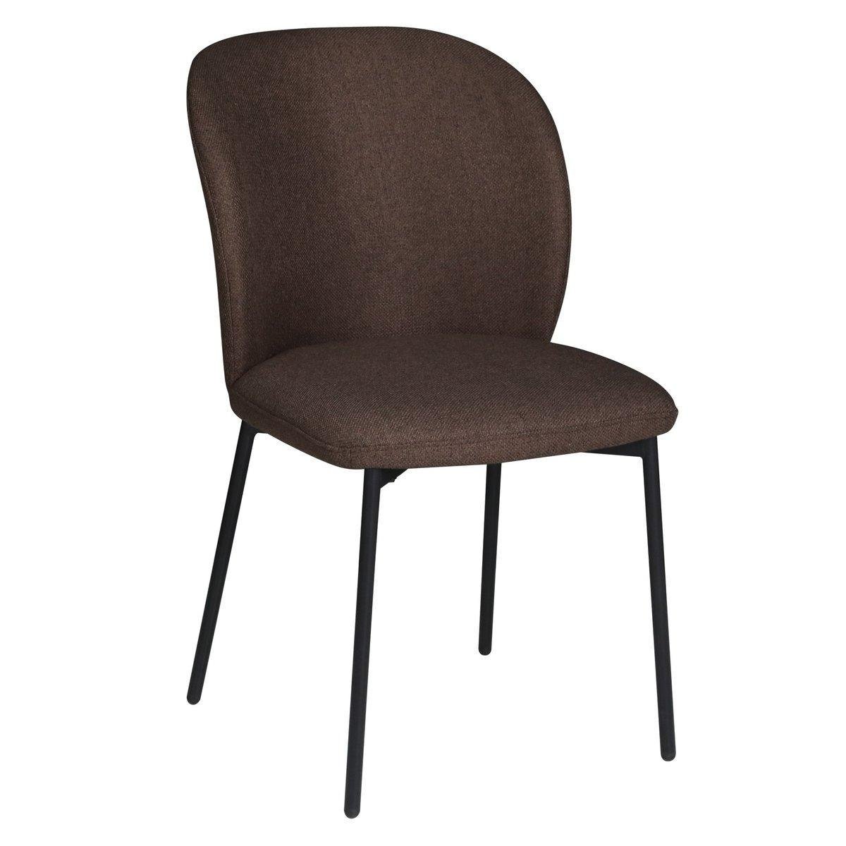 Стул кухонный CARO металлический каркас/структурная ткань Черный/Коричневый