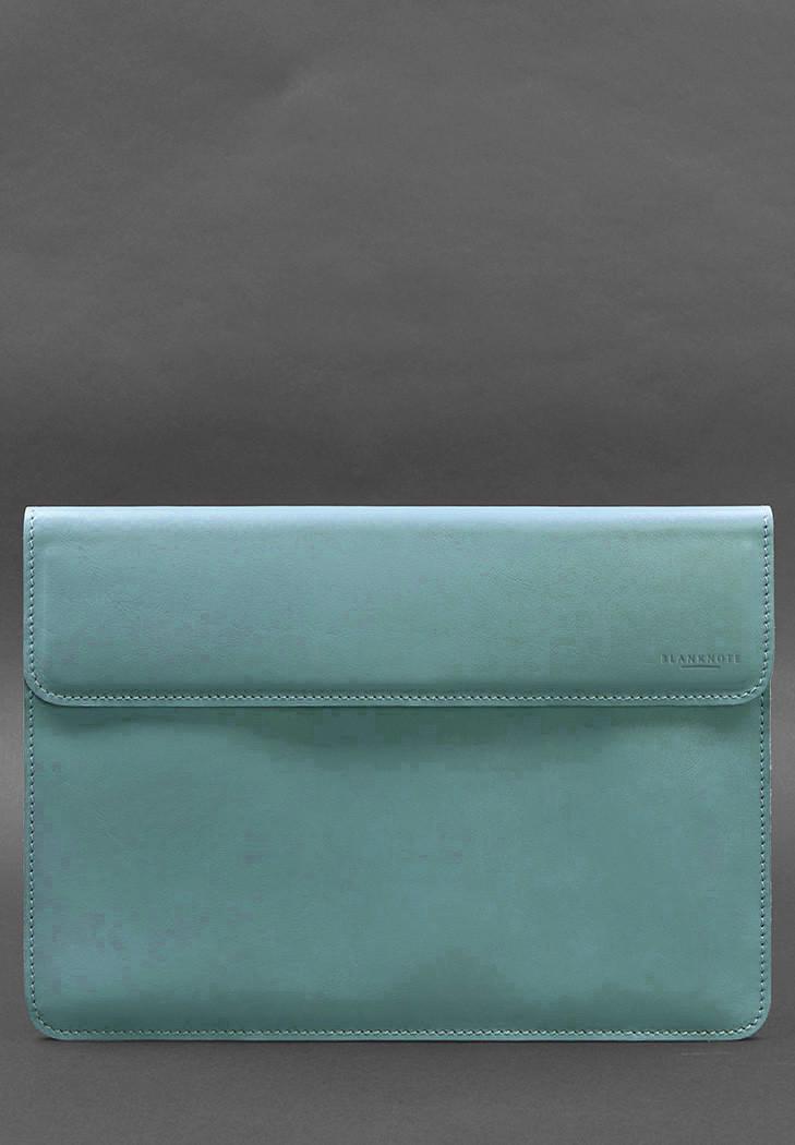 Чехол кожаный-конверт на магнитах для MacBook 15-16" Бирюзовый (A-027549) - фото 5 Чехол кожаный-конверт на магнитах для MacBook 15-16" Бирюзовый (A-027549) - фото 5