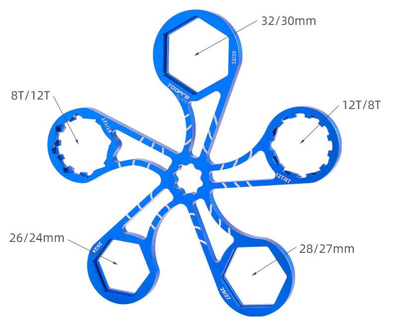 Ключ для вилки велосипеда Toopre 5d1 алюміній - фото 7