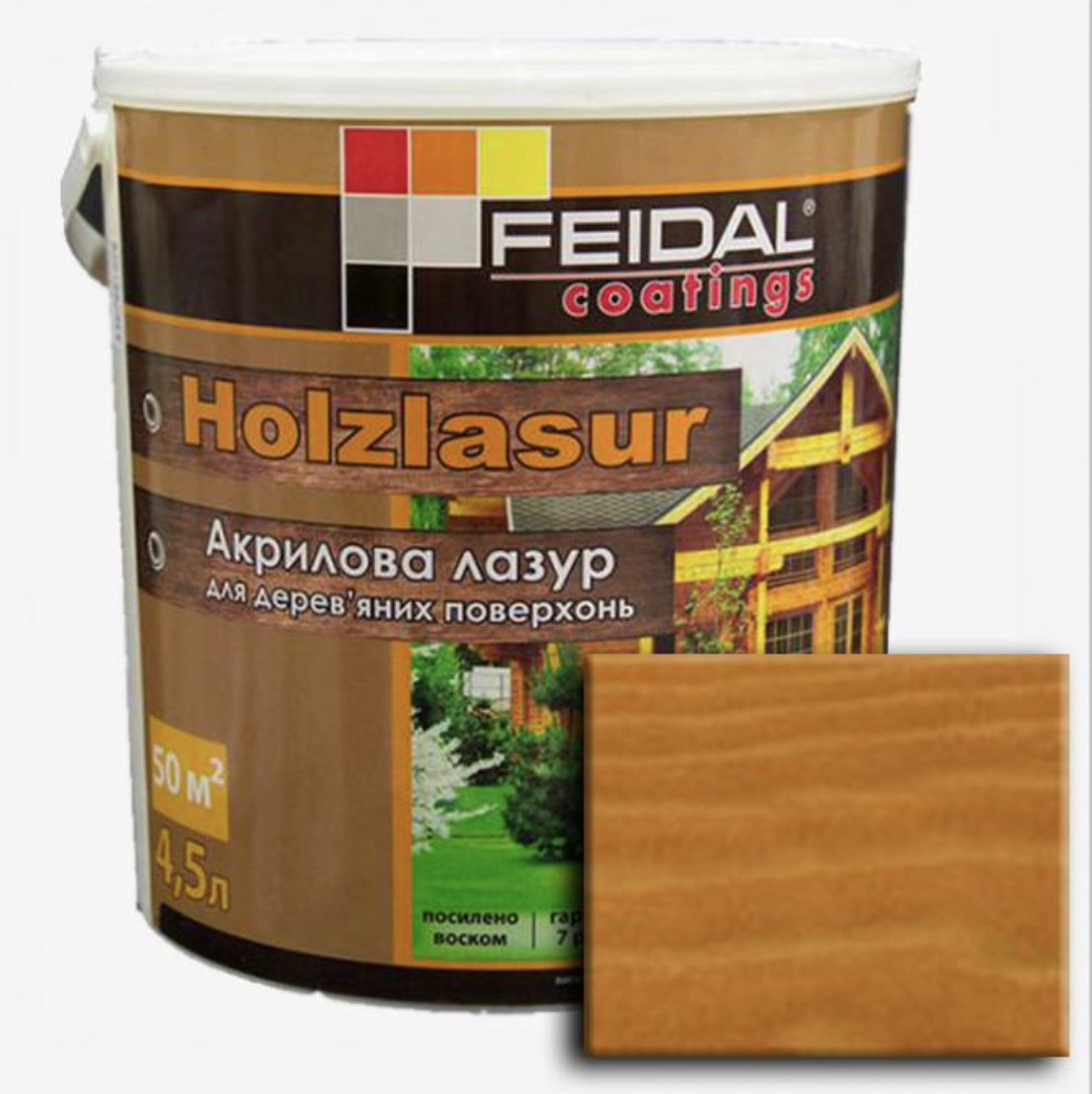 Лазурь акриловая Feidal Holzlasur 4,5 л Орегон (27581887) Лазурь акриловая Feidal Holzlasur 4,5 л Орегон (27581887)