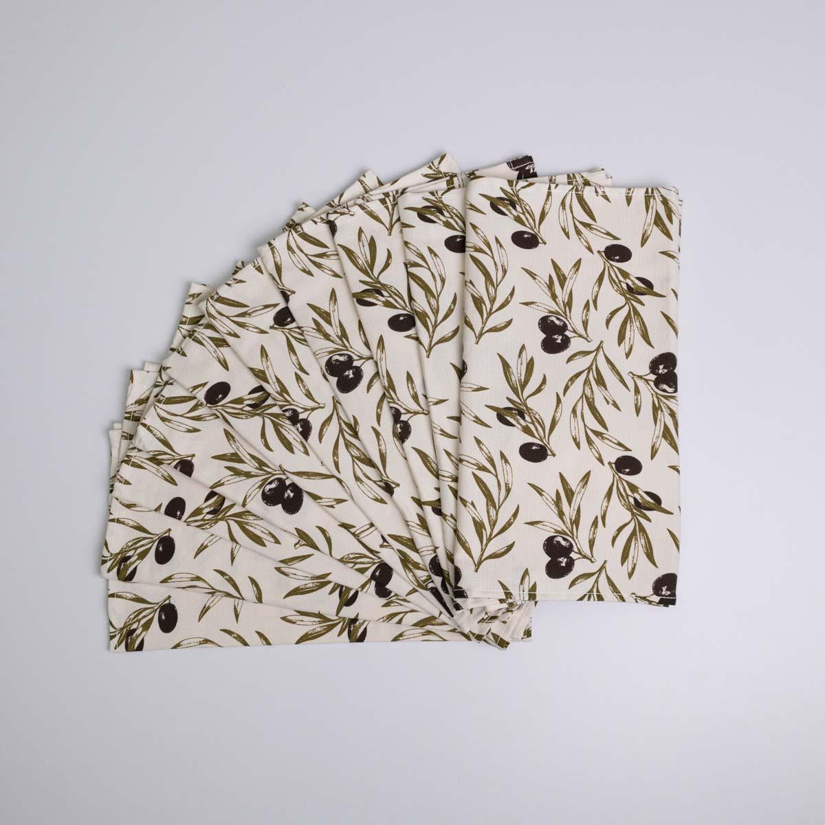 Набор махровых полотенец GM Textile Оливки 300 г/м2 40х60 см 10 шт. Бежевый (rm300-60k-olive)