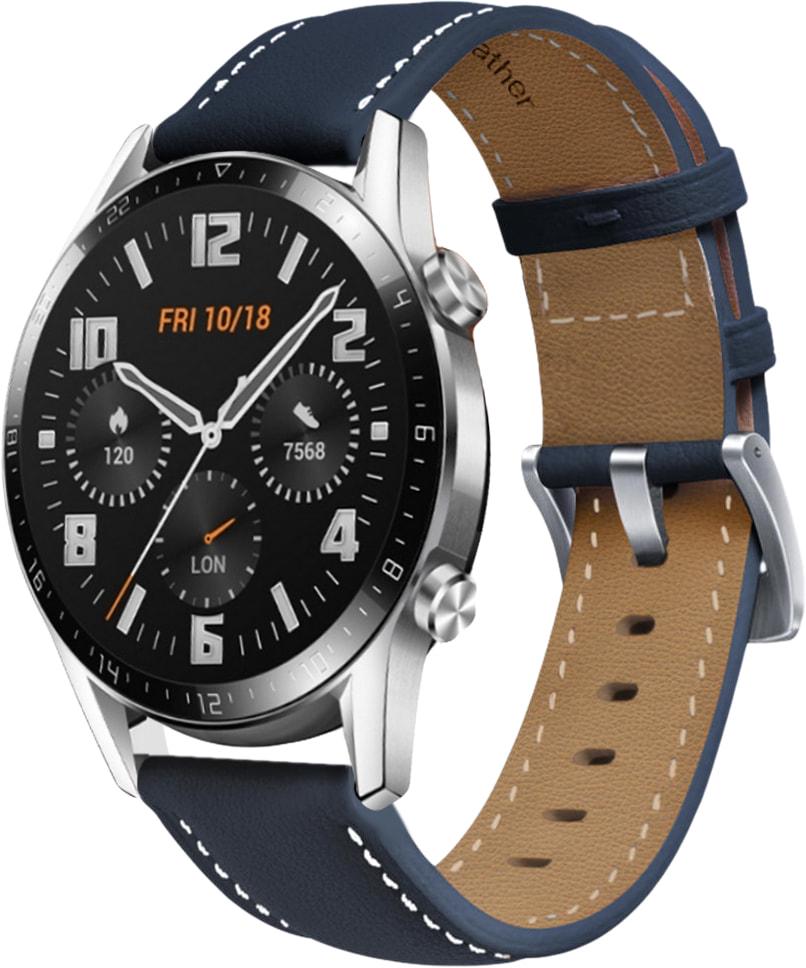 Ремінець шкіряний Folsa для Huawei Watch GT 2 46 мм Dark Blue (31545-5D)