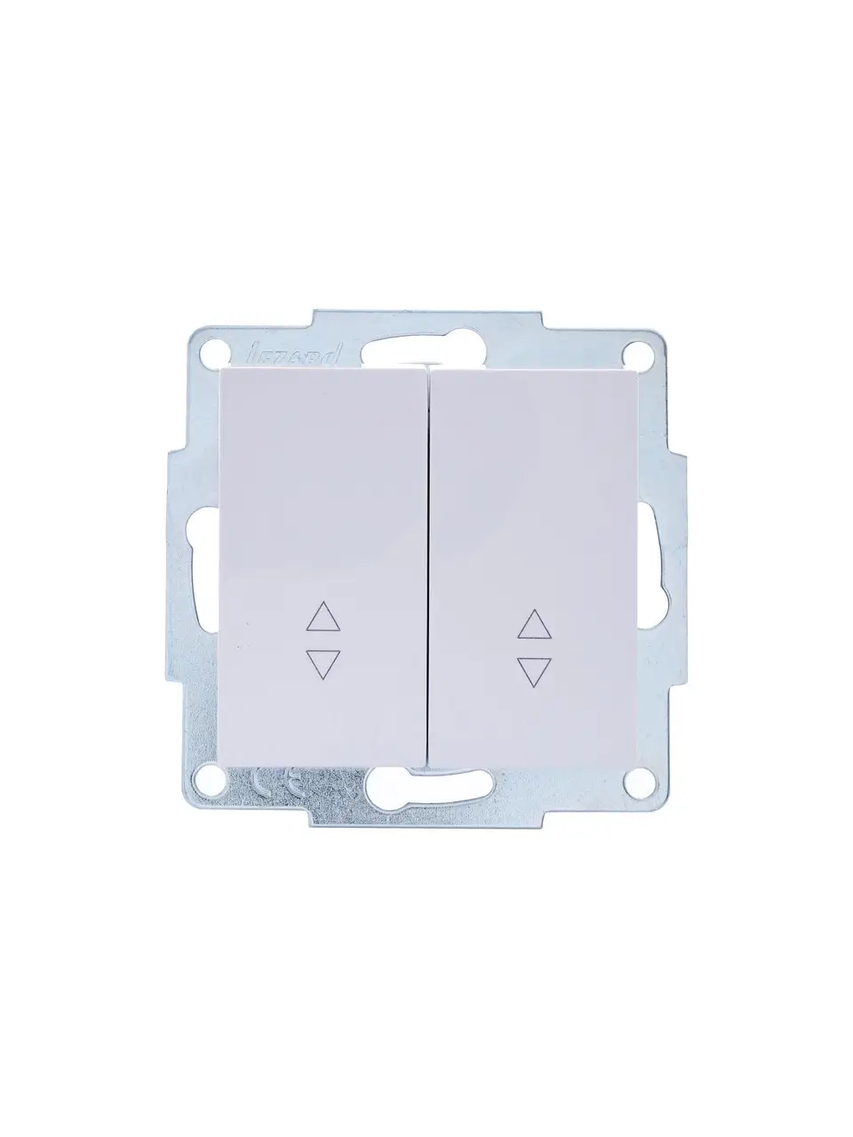 Выключатель Lezard Vesna 2-клавишный проходной без рамки Белый