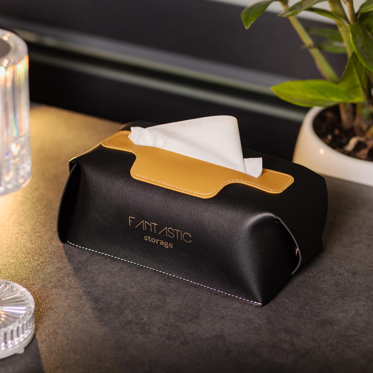 Органайзер для салфеток в салон автомобиля 22х11,5х9 см Черный (HP-3-210B) - фото 4 Органайзер для салфеток в салон автомобиля 22х11,5х9 см Черный (HP-3-210B) - фото 4