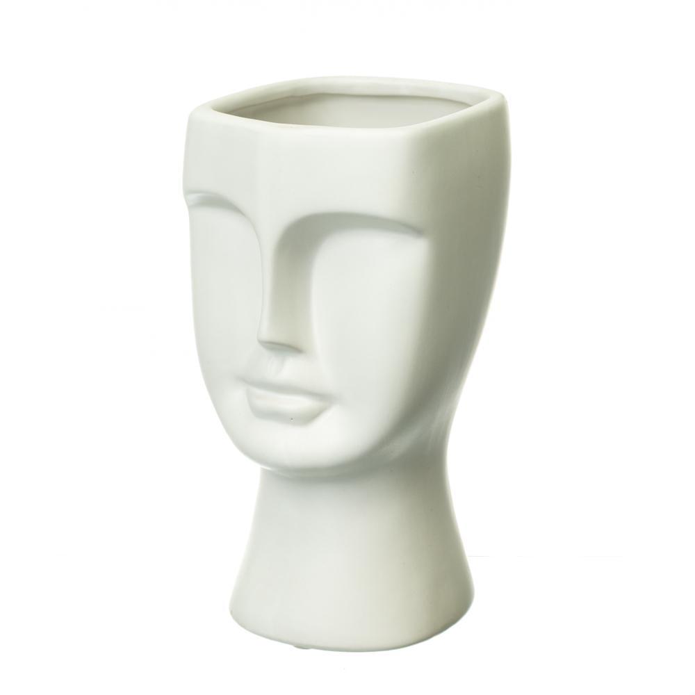 Настільна керамічна ваза Light House Образ 20 см Білий