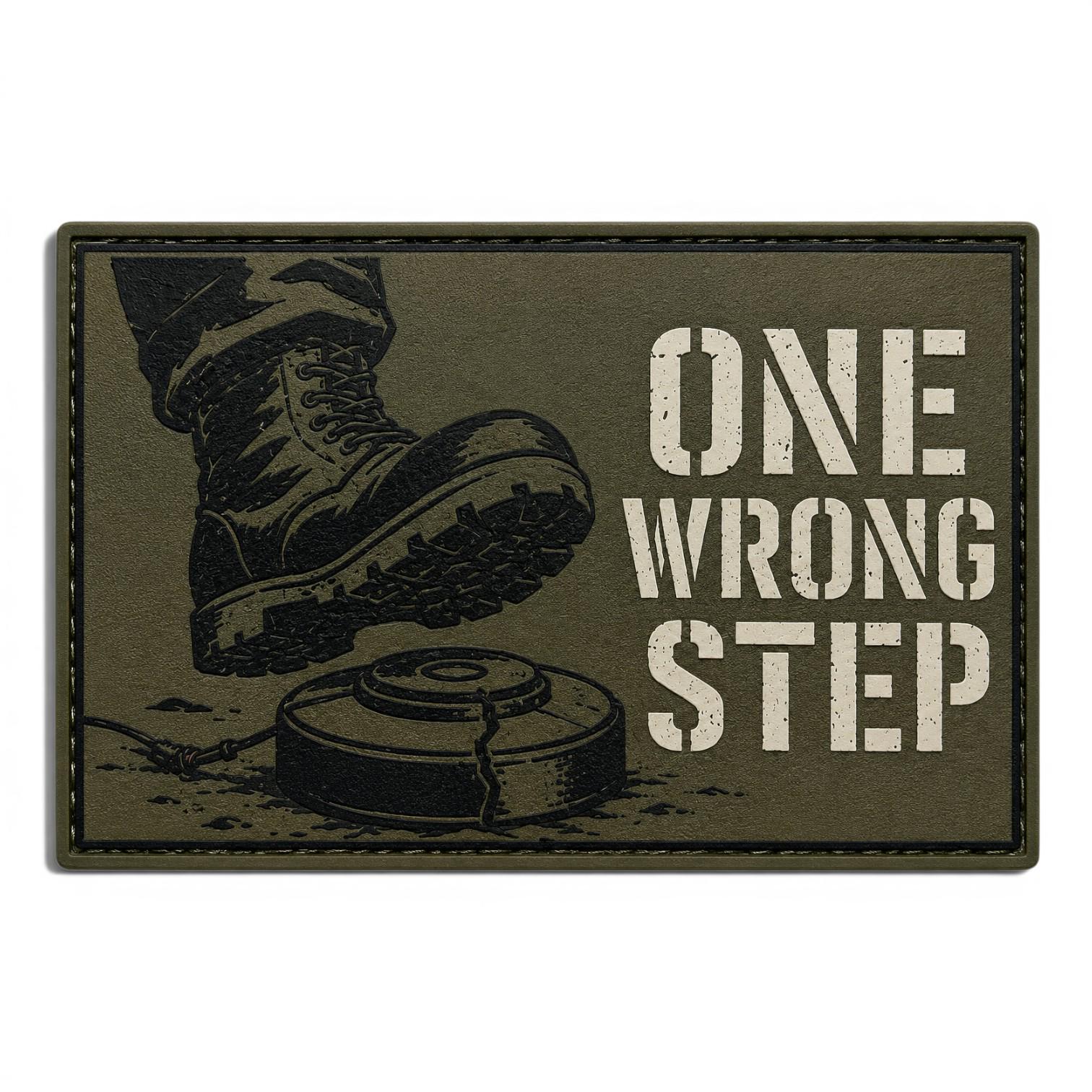 Патч-шеврон One wrong step (35345823)