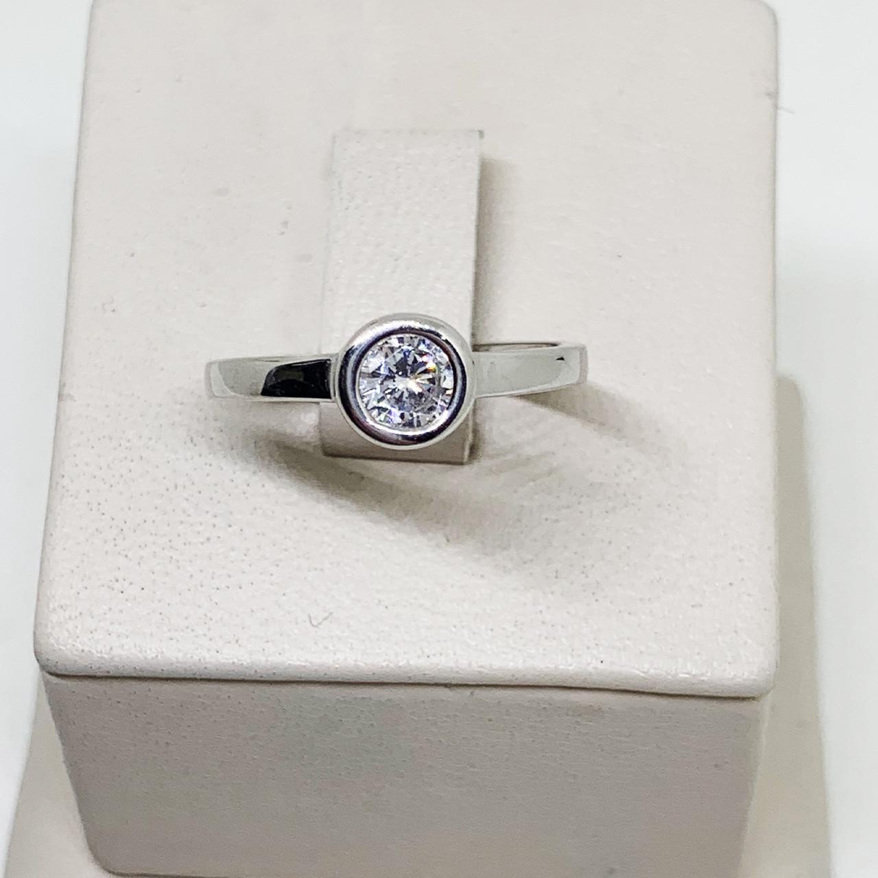 Кольцо серебряное Бритни с фианитом р. 17 1,66 г (1618215809)