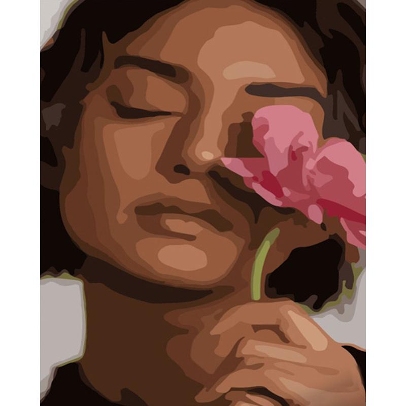 Картина по номерам Strateg Премиум Нежный цветок 40х50 см (GS687)