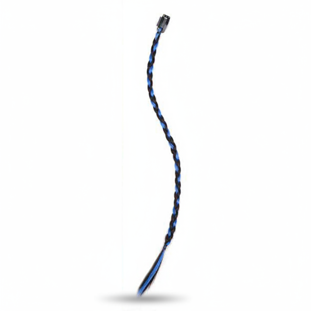 Коса накладна тонка на шпильці канекалон 45 см Синій (K0864-4)