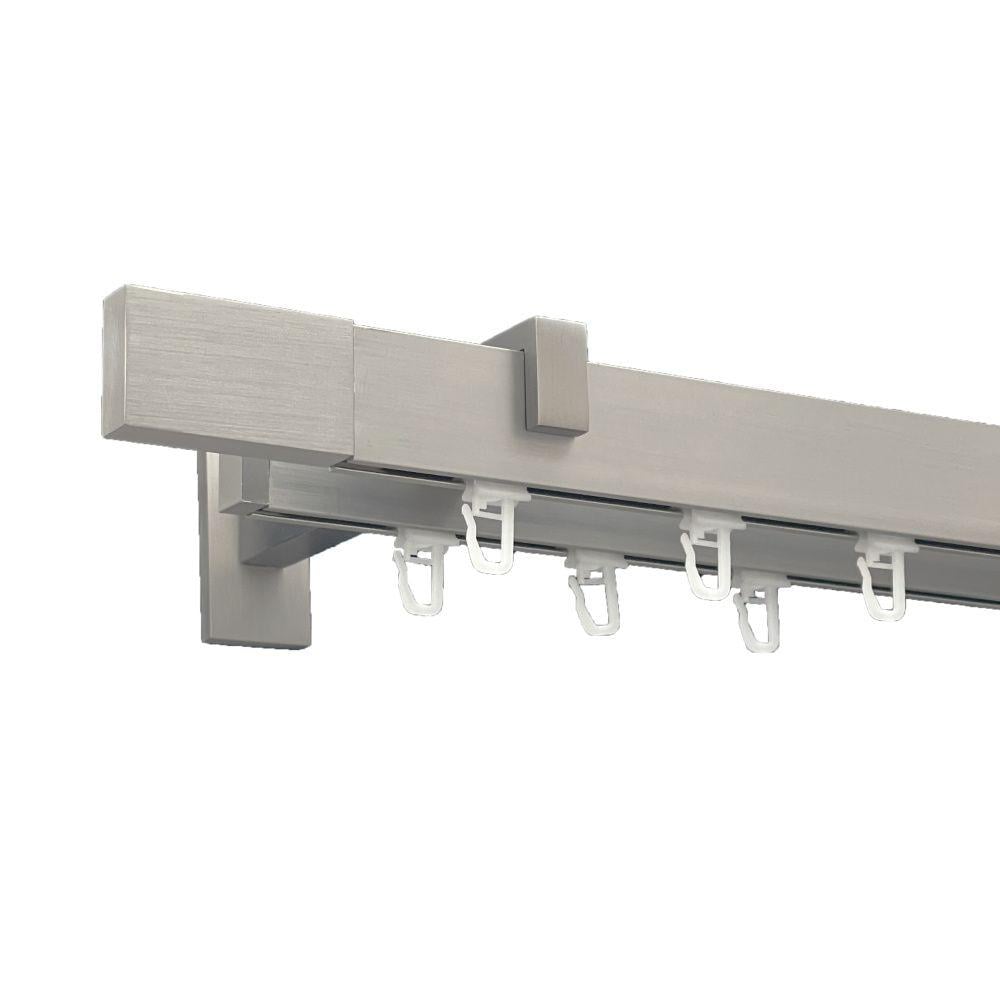 Карниз Orvit Square Line Квадро алюминиевый двухрядный 14-17 см 300 см Сталь (00-00028377)