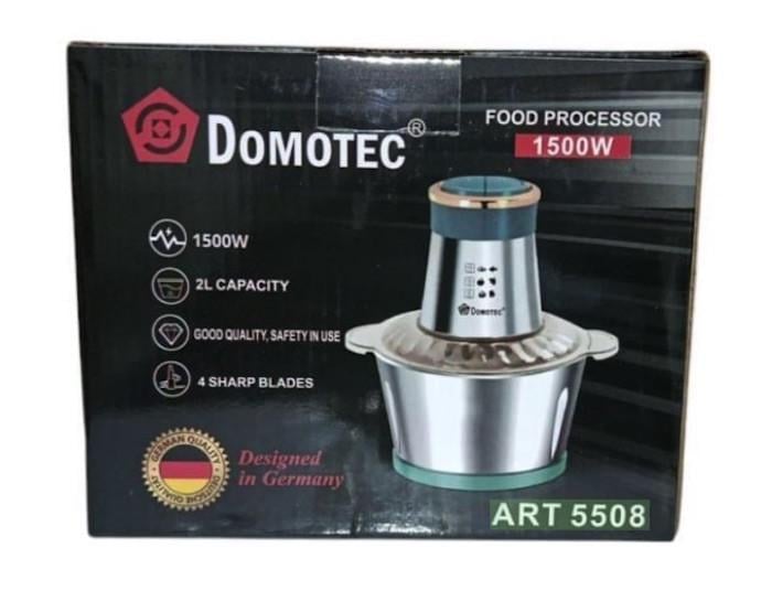 Измельчитель кухонный Domotec ART-5508 4 лезвия 1500 Вт 2000 мл Серый/Зеленый (2676706655) - фото 2