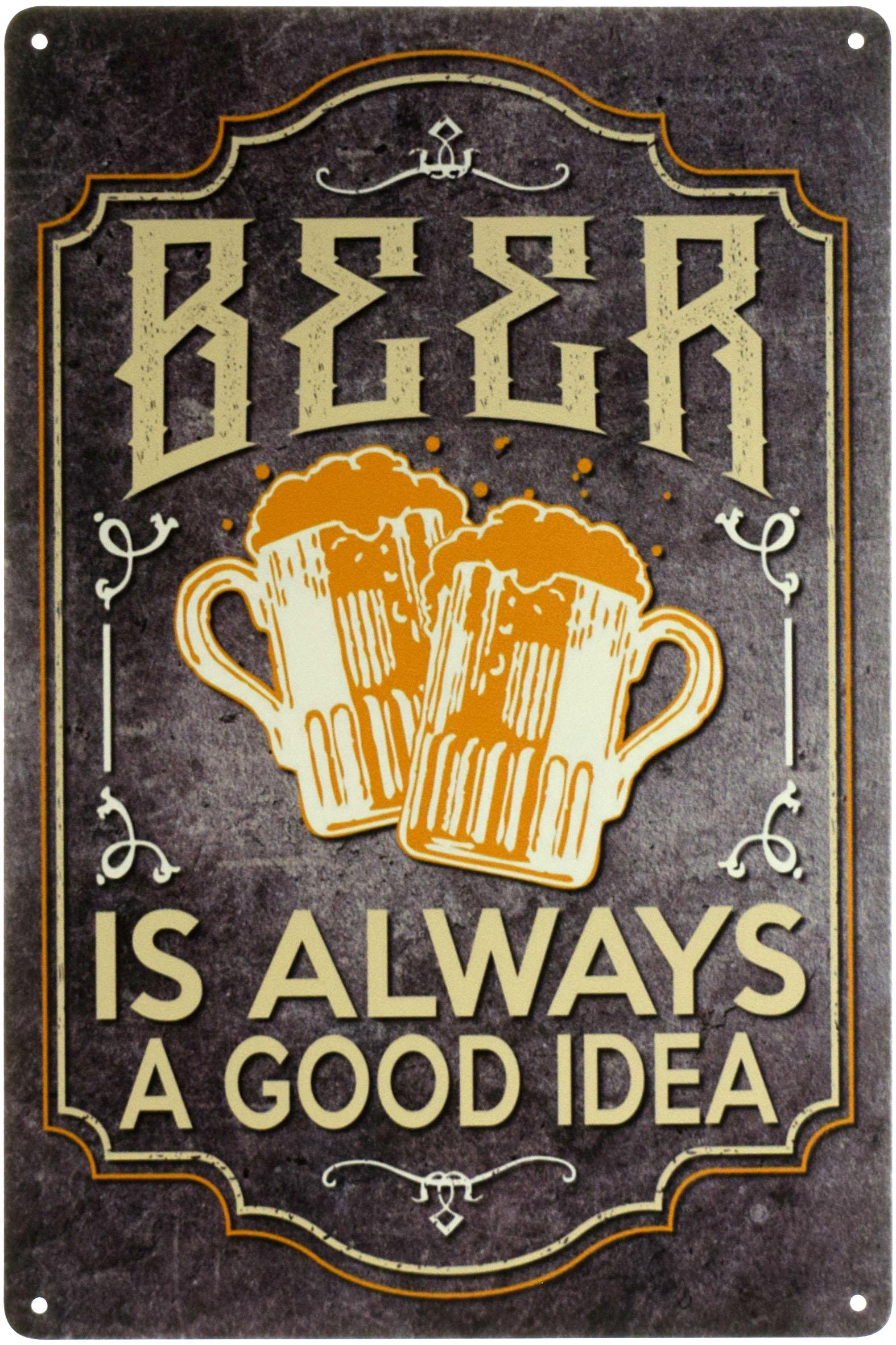 Табличка металева Пиво Завжди Хороша Ідея/Beer Is Always A Good Idea 20x30 см
