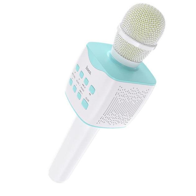 Микрофон караоке Bluetooth Hoc BK5 Cantando многофункциональный Белый с голубым
