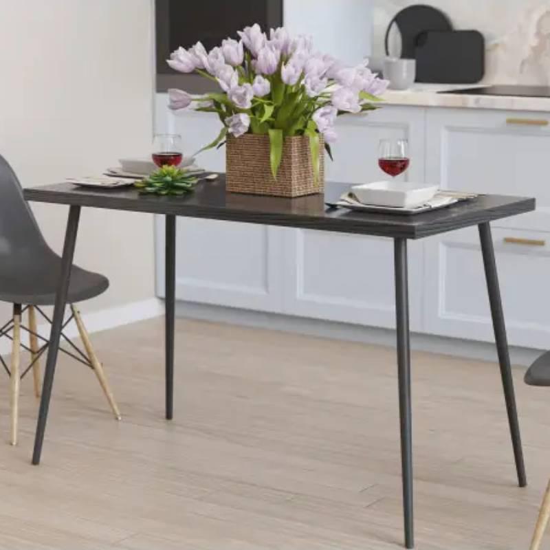 Обеденный стол Ferrum-decor Марсель 30 металл/ДСП 32 мм 75x120x70 см Черный/Сосна Кембра (FRD-106688)