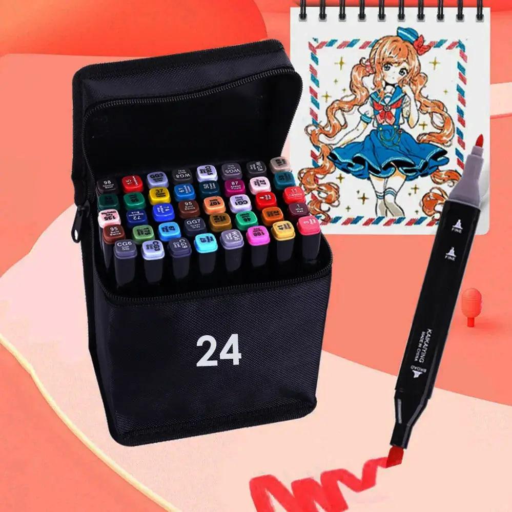 Набір скетч маркерів для малювання двосторонні 24 шт. - фото 2 Набір скетч маркерів для малювання двосторонні 24 шт. - фото 2