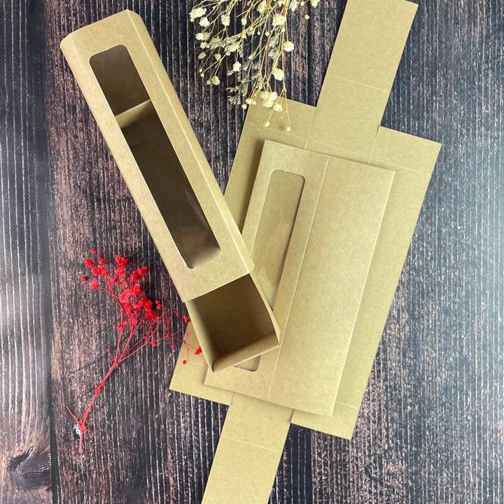 Коробка прямоугольная с окошком 195х51х51 мм (1309) - фото 4