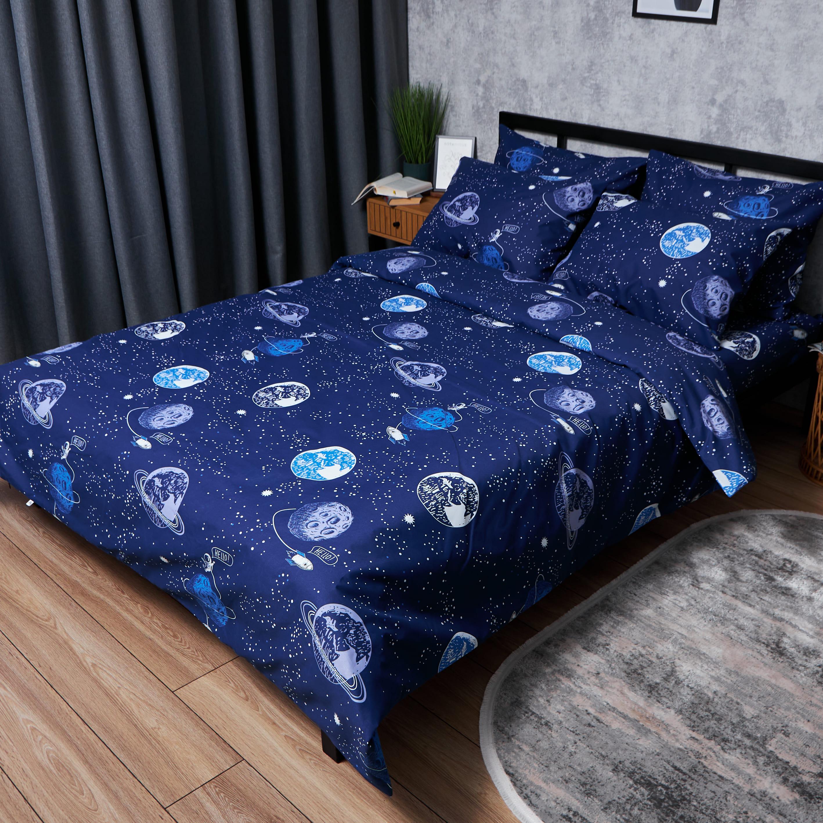 Комплект постельного белья Moon&Star микросатин Cosmic Dreams king size наволочка 2 шт. 220x240 см (MS-820007597)