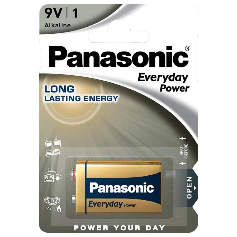 Батарейка щелочная Panasonic Everyday Power 6LF22EPS/1BP 6LF22 Крона (25993619)