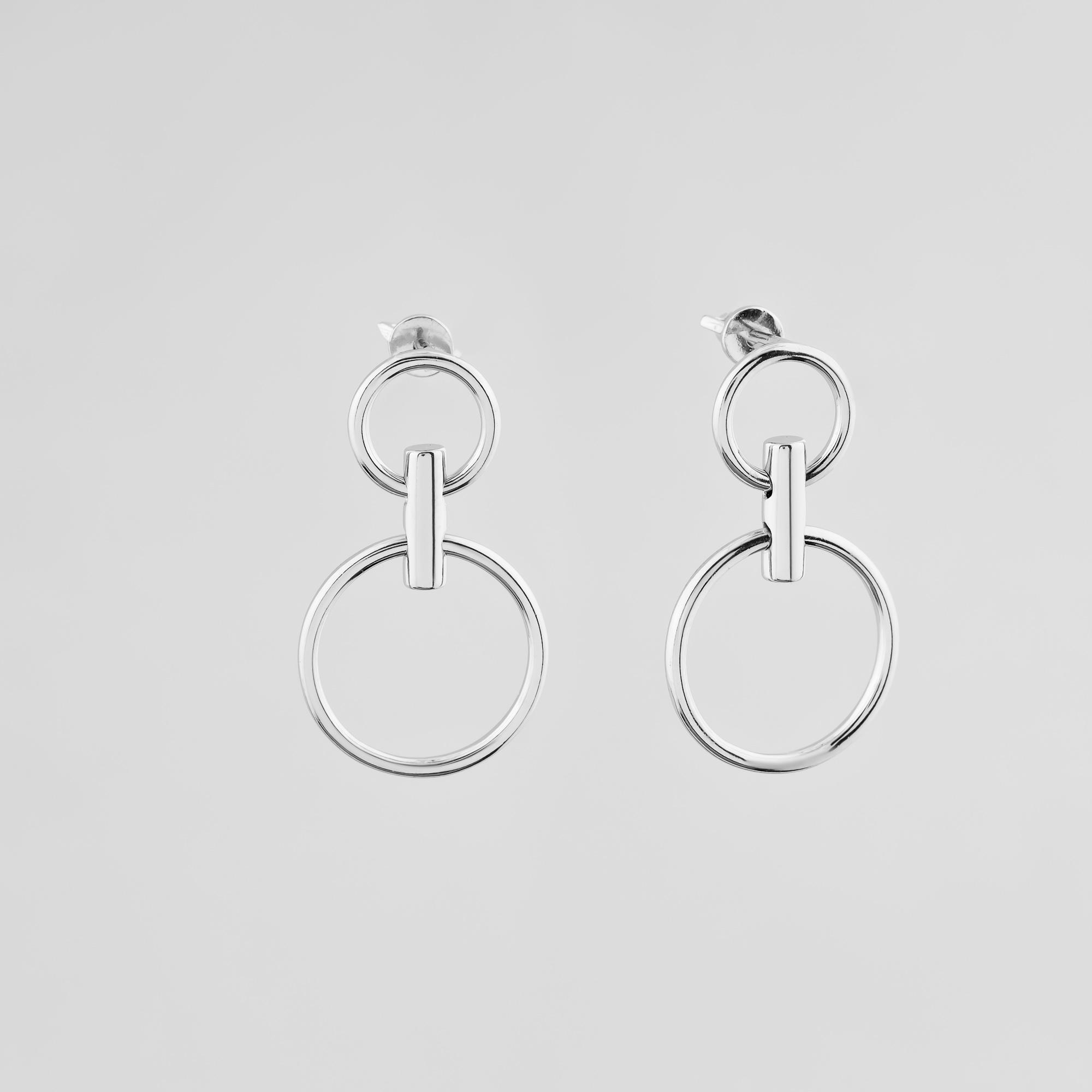 Серебряные серьги Minimal Фрагмент (13730)