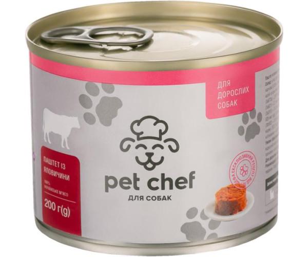 Корм вологий Pet Chef з яловичиною для дорослих собак 200 г (47221)