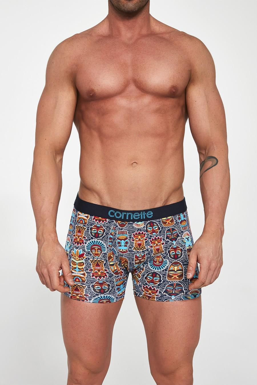 Трусы боксеры Cornette р. 48/M Сине-бирюзово-оранжевый (76489)
