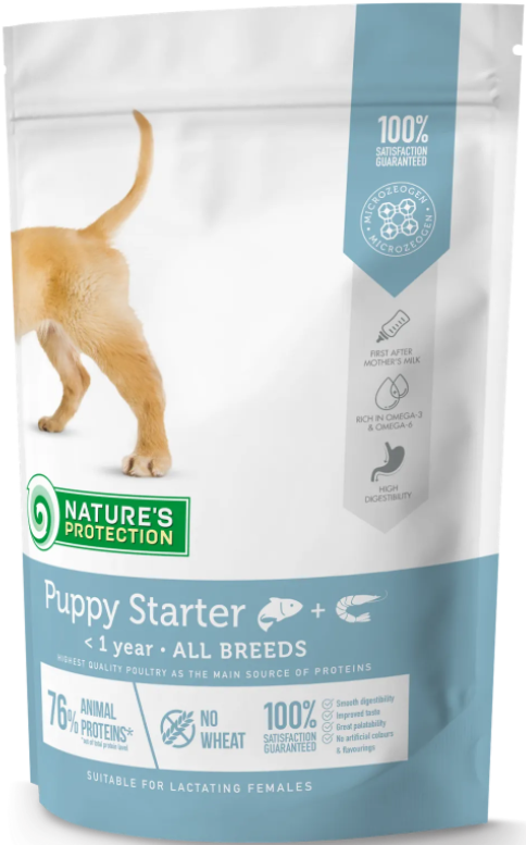 Корм сухой Puppy starter All Breeds для щенков всех пород в период первого прикорма и отлучения от молока матери 500 г (NPS45721)
