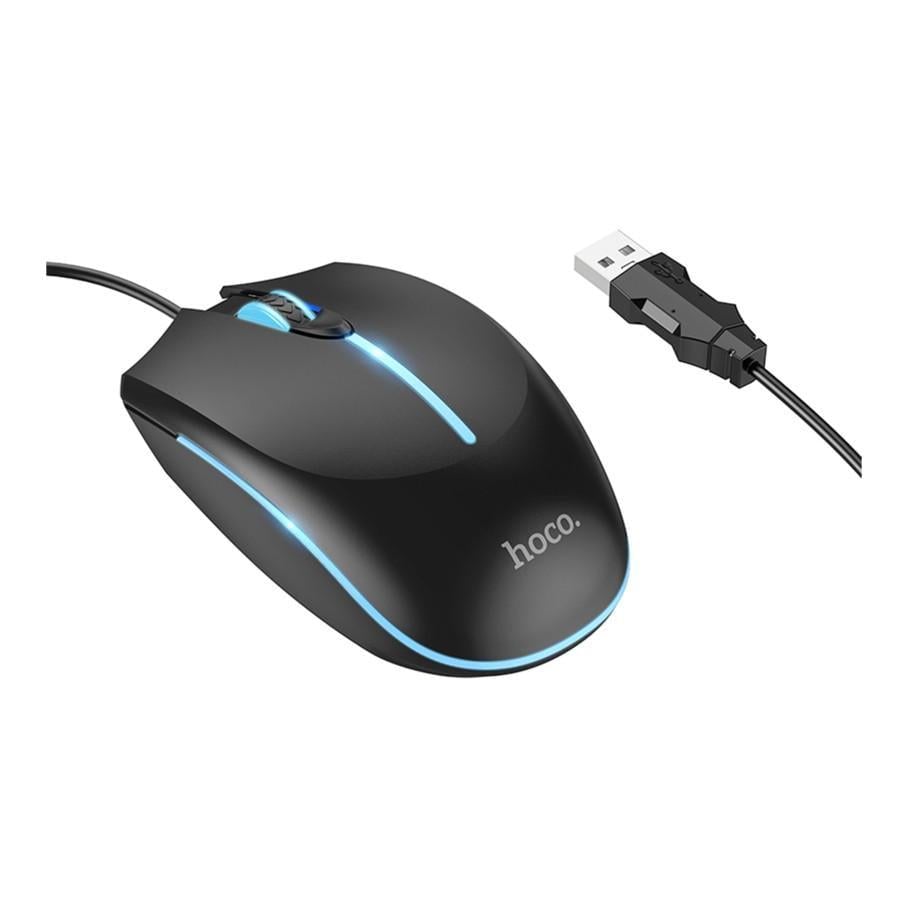 Компьютерная мышка игровая Hoco GM37 Wonderful Gaming Luminous USB Черный (3001624118)