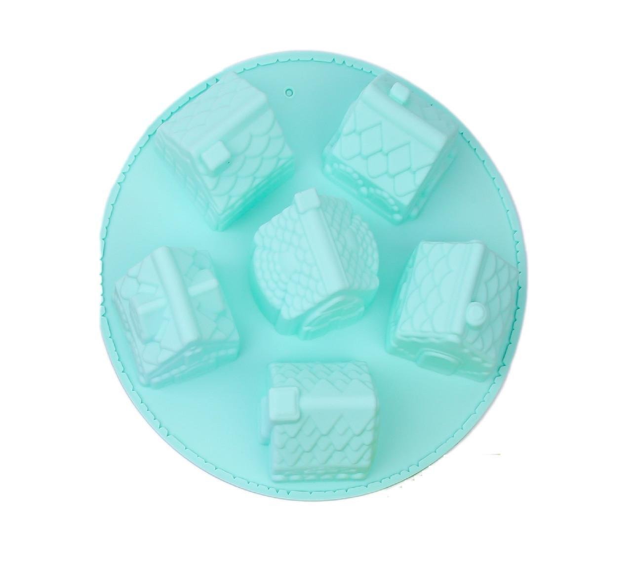 Форма силіконова для випічки Будиночки 26 см Блакитний (2358328328) - фото 1 Форма силіконова для випічки Будиночки 26 см Блакитний (2358328328) - фото 1