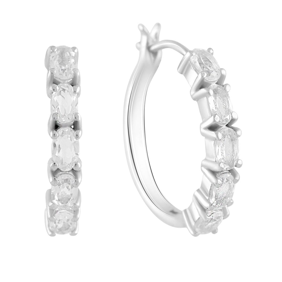 Серьги серебряные с фианитами (2123231)