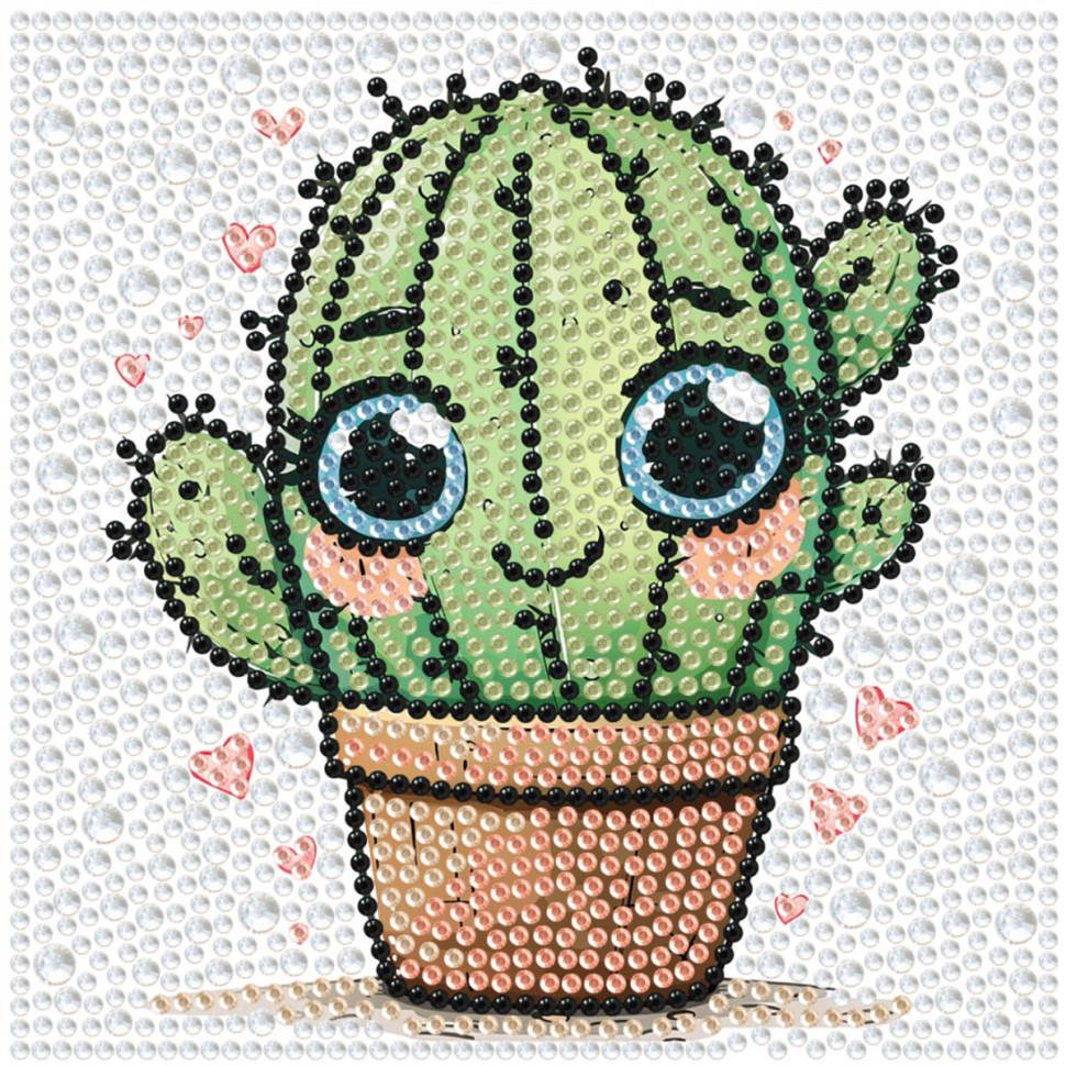 Алмазная мозаика Brushme Кактус с мольбертом 15x15 см (DM5002) Алмазная мозаика Brushme Кактус с мольбертом 15x15 см (DM5002)