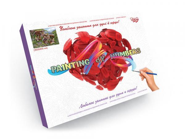 Картина по номерам Danko Toys №6 Тигры 30х40 см (KpN-03-06) Картина по номерам Danko Toys №6 Тигры 30х40 см (KpN-03-06)