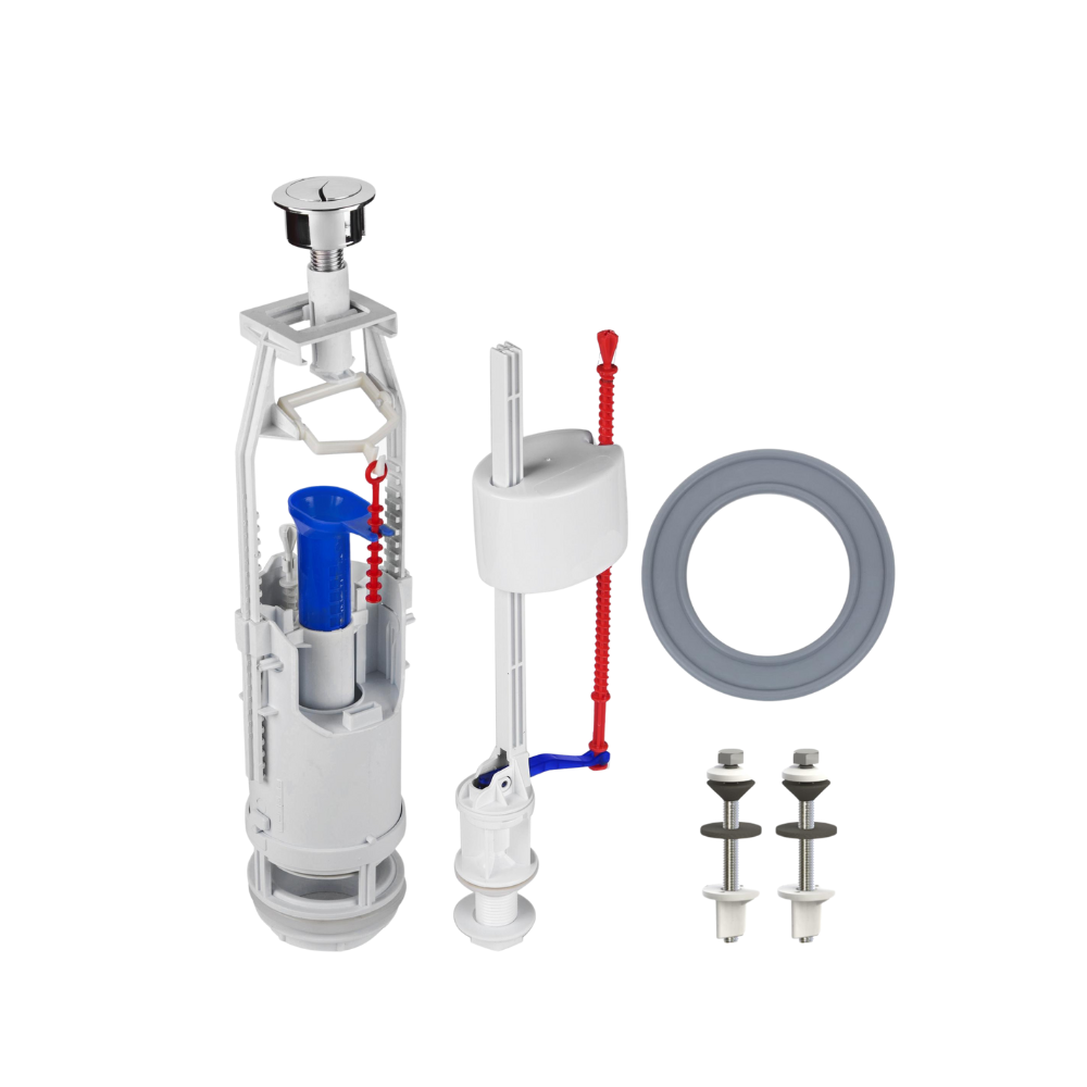 Комплект арматуры для сливного бачка SoloPlast АБк2-12 с нижним подводом с двумя режимами слива (2525981031)