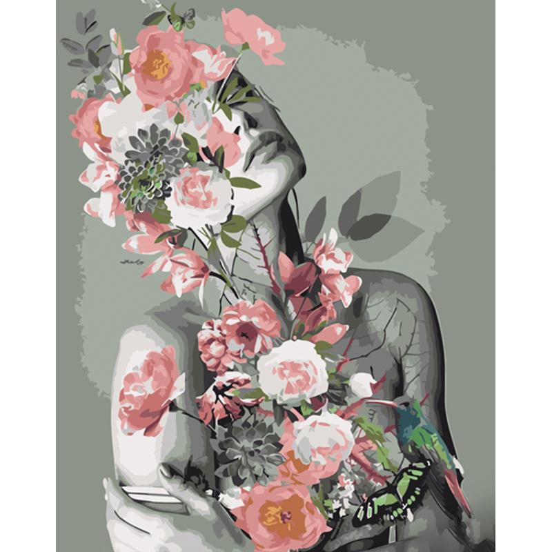 Картина по номерам Strateg Премиум Цветущая нежность 40x50 см (GS1307)