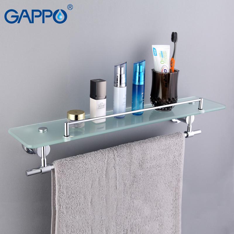 Полка с держателем для полотенец Gappo G1807-4 580х120 мм - фото 2 Полка с держателем для полотенец Gappo G1807-4 580х120 мм - фото 2