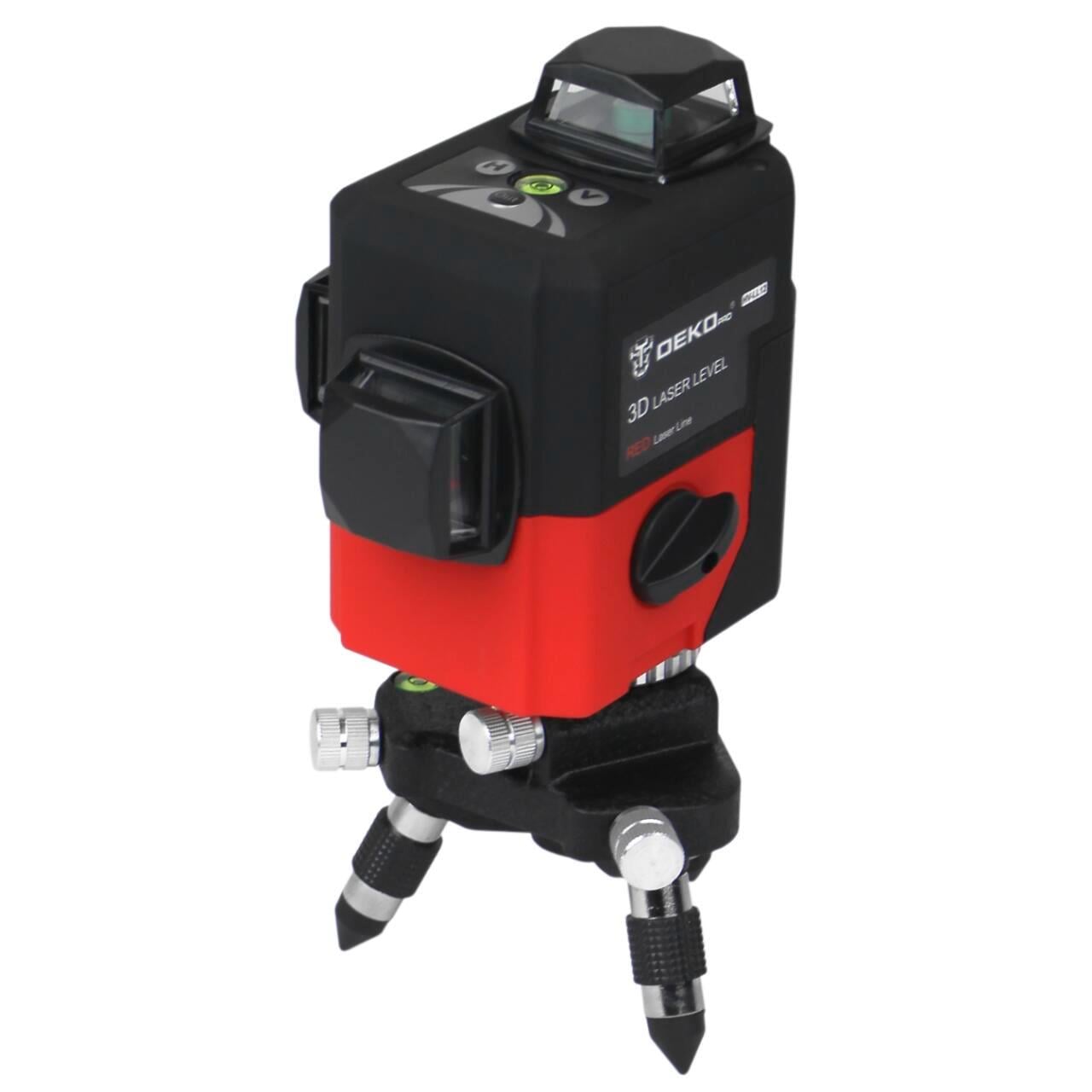 Лазерный уровень DEKO 12164 3D 12 линий Красный луч IP54 Red (33088139)