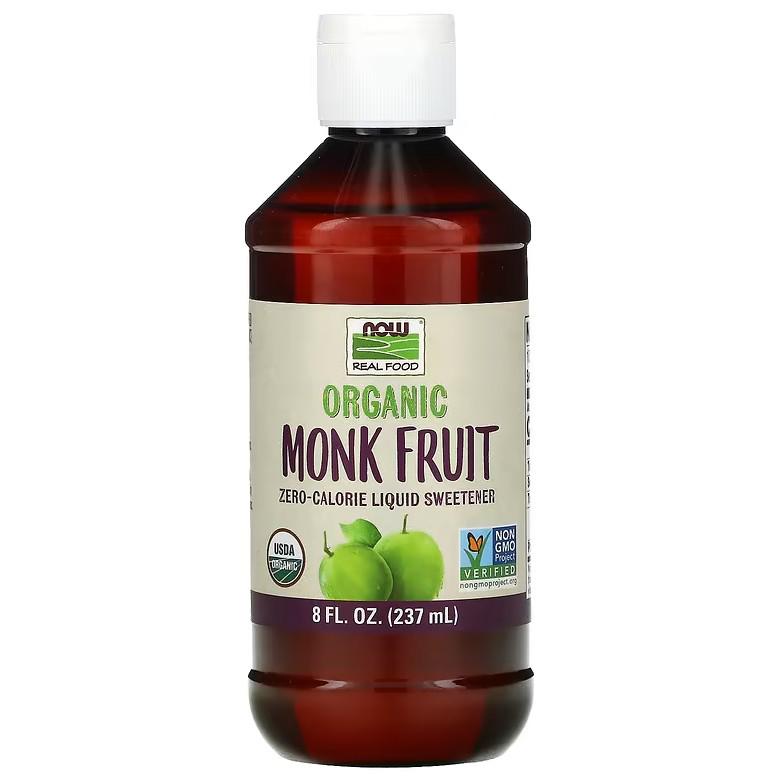 Підсолоджувач Now Foods Organic Monk Fruit Zero-Calorie Liquid Sweetener 237 мл