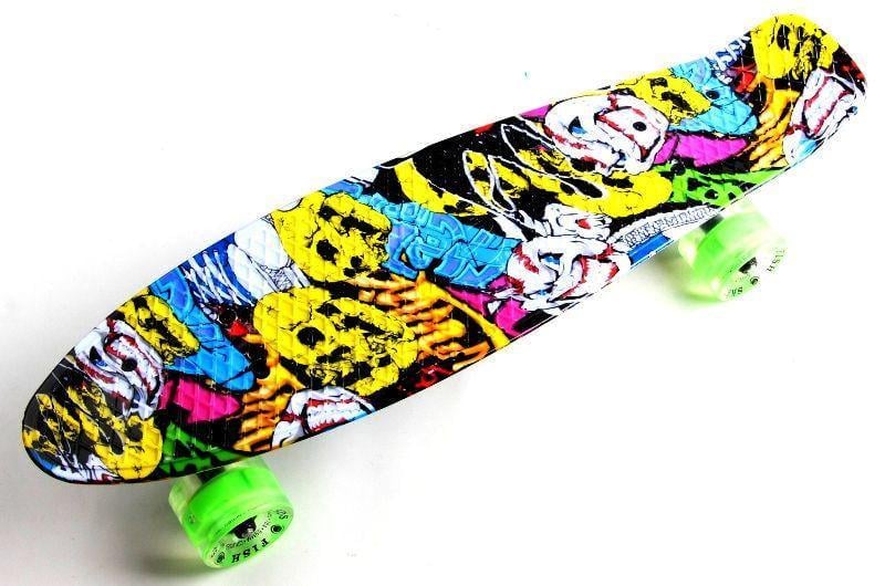 Пенниборд Fish Joker колеса с подсветкой (PFO021)