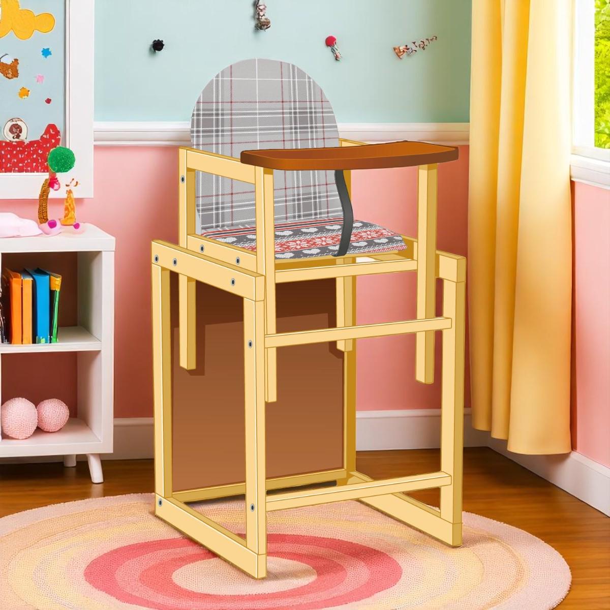 Стульчик для кормления Мася Абстракция Серо-красный (№1120) - фото 2 Стульчик для кормления Мася Абстракция Серо-красный (№1120) - фото 2