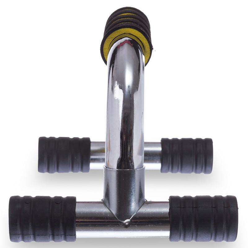 Упоры для отжиманий SP-Sport FI-1776 Push-up Bar 15x25 см Серый/Желтый (NA005363) - фото 3