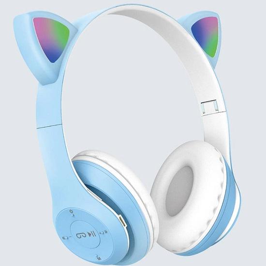 Наушники беспроводные CAT ST71M Кошачьи ушки с LED подсветкой (MG-01805-1)