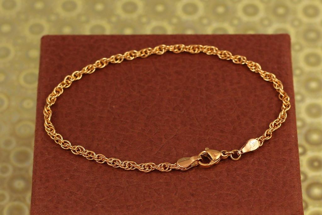 Браслет Xuping Jewelry Кордовый 20 см х 3 мм Золотистый (2197732268)