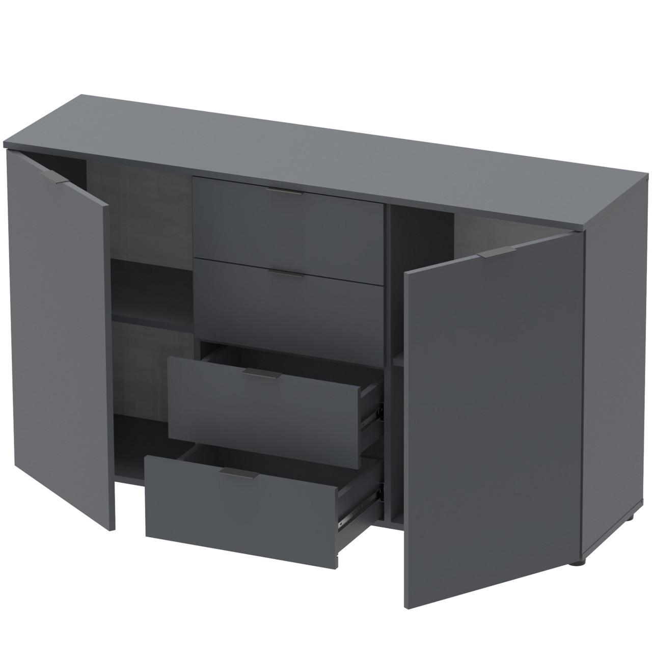 Комод в спальню Doros Рон 5 140х38х81 см Графит (DRS-011301) - фото 5