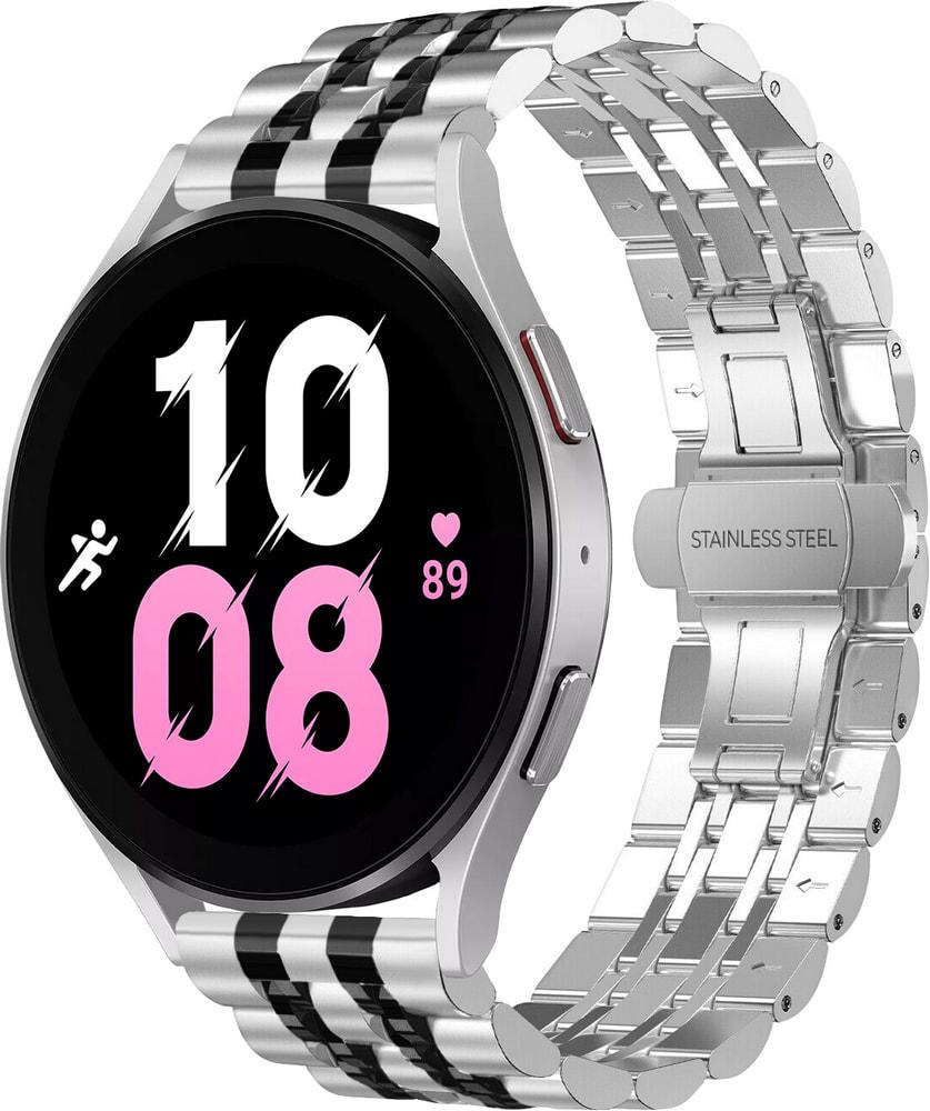 Браслет металлический Spinye Line для Galaxy Watch 5 44 мм Silver Black (29602-69)