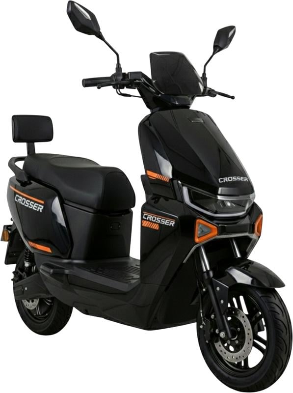 Электроскутер двухместный Crosser V9 1600W 72V 24Ah Черный