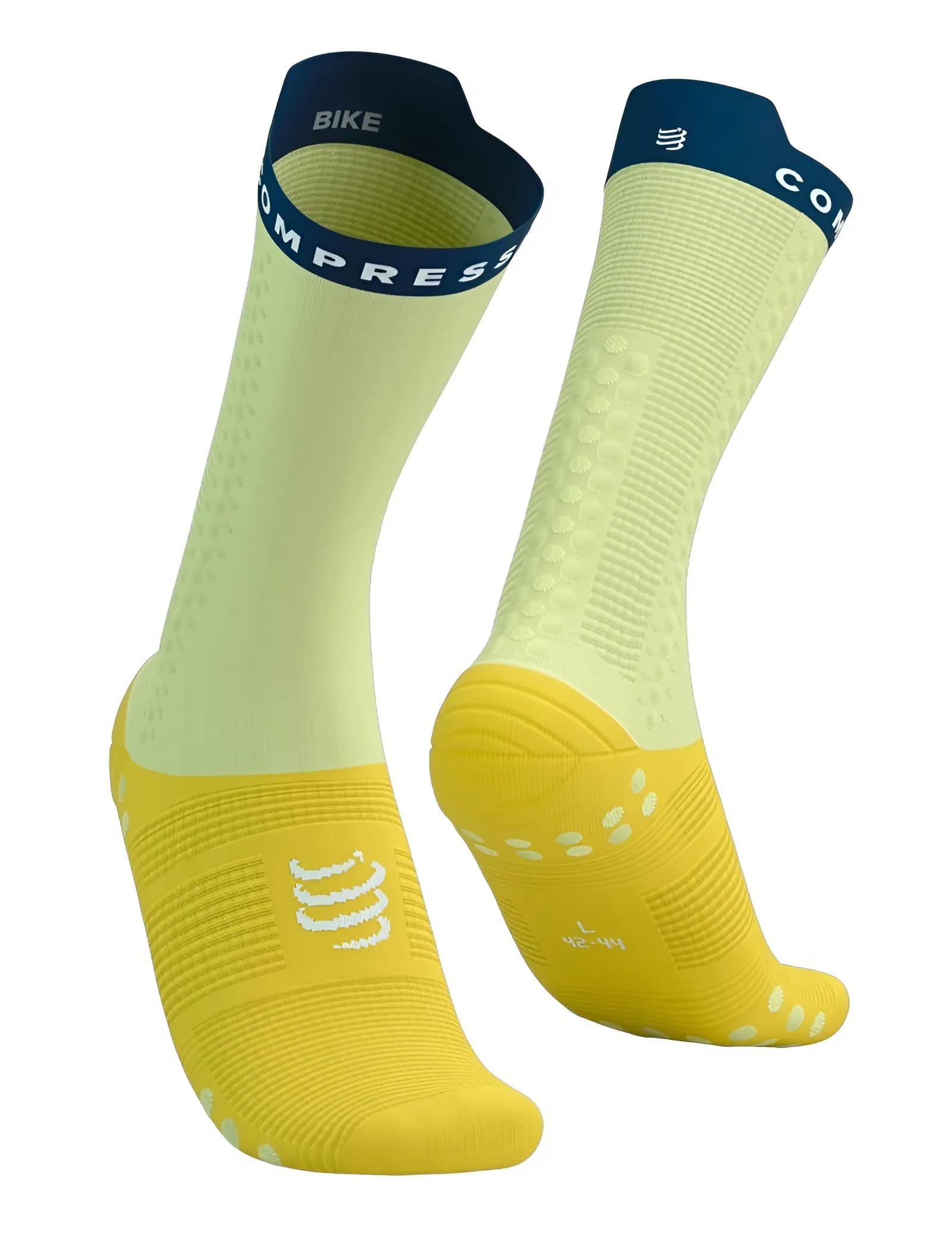Носки Compression Pro Racing Socks V4.0 Bike Желто-синий (615628)