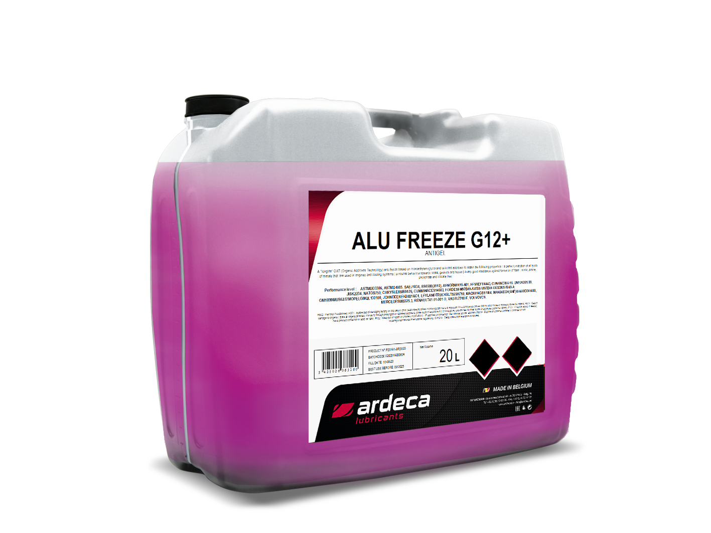 Антифриз-концентрат ARDECA ALUFREEZE G12+ 20 л Рожевий (29506261)