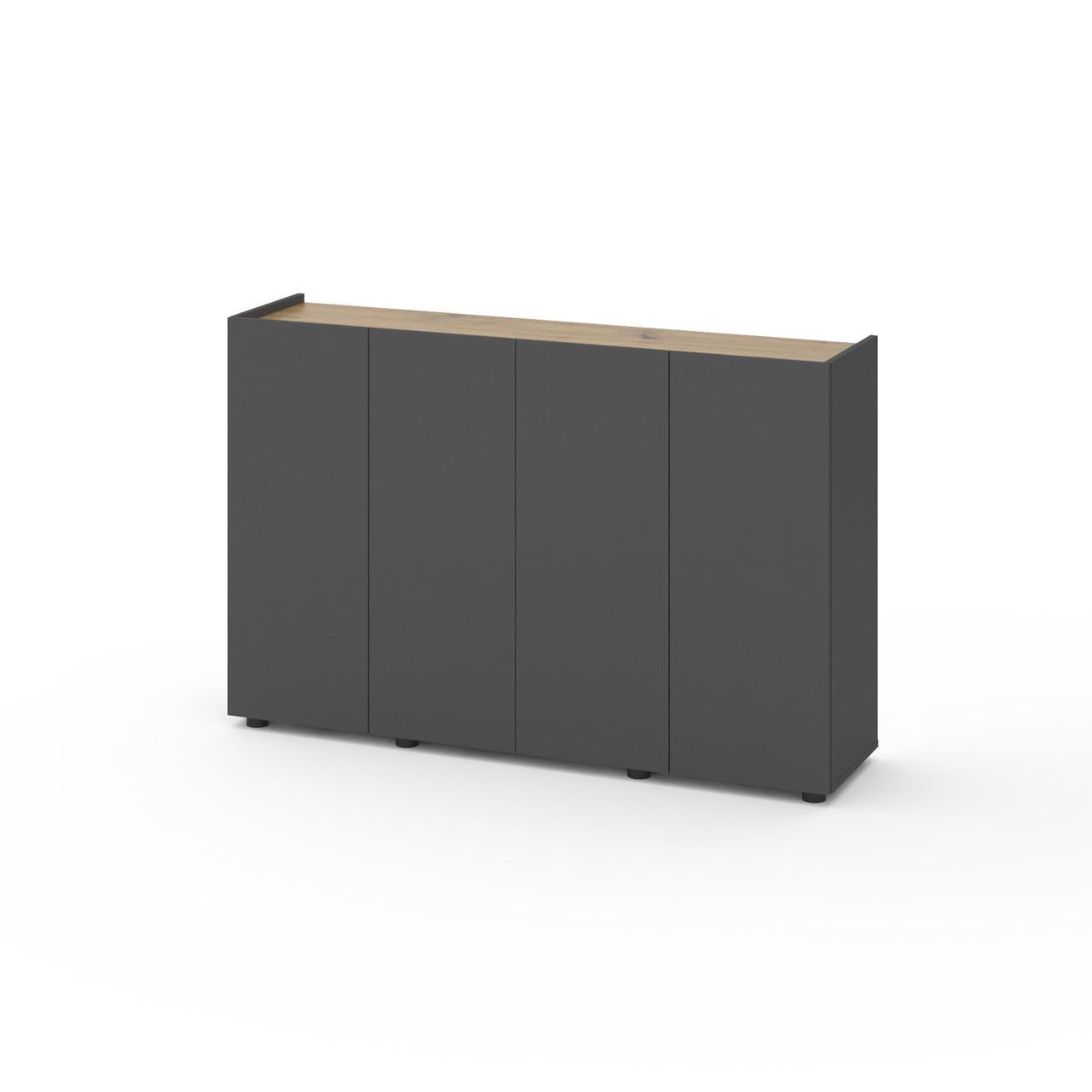 Комод Metkas Home B020 ЛДСП 1400x350x920 мм Антрацитовый/Дуб Артизан