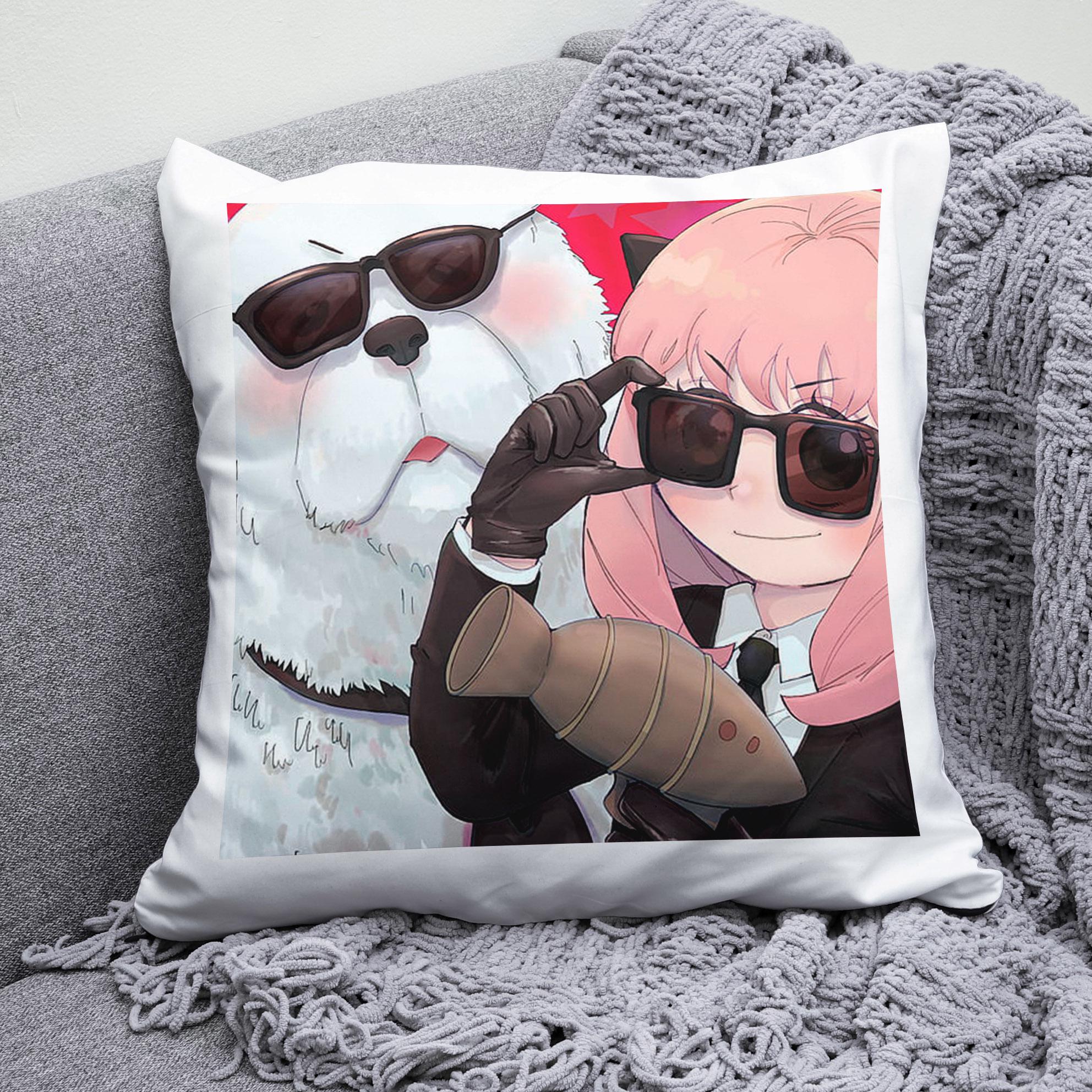 Плюшева подушка квадрат з принтом аніме Spy x Family