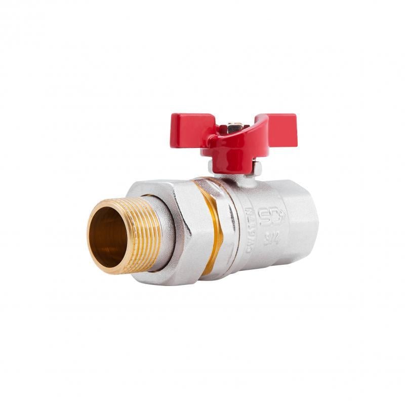 Кран шаровой американка SD Plus прямой 3/4" ВЗ (SD220W20)